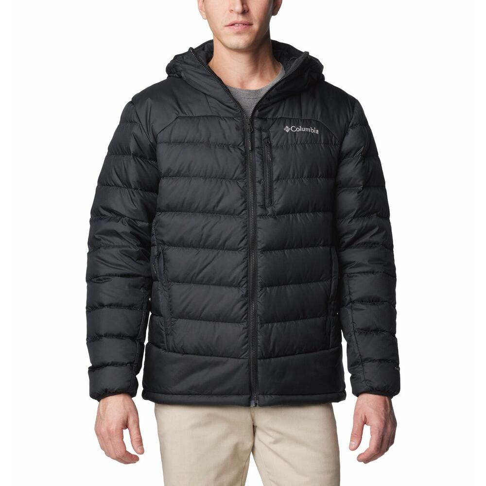 Columbia Men's 1X Black Autumn Park II Down Puffer Jacket Hooded Outdoor HR7-11
